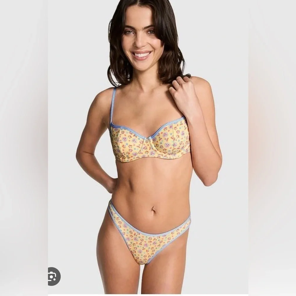 New! Pink by Victorias Secret Golden Hour Bikini Bottom 31489